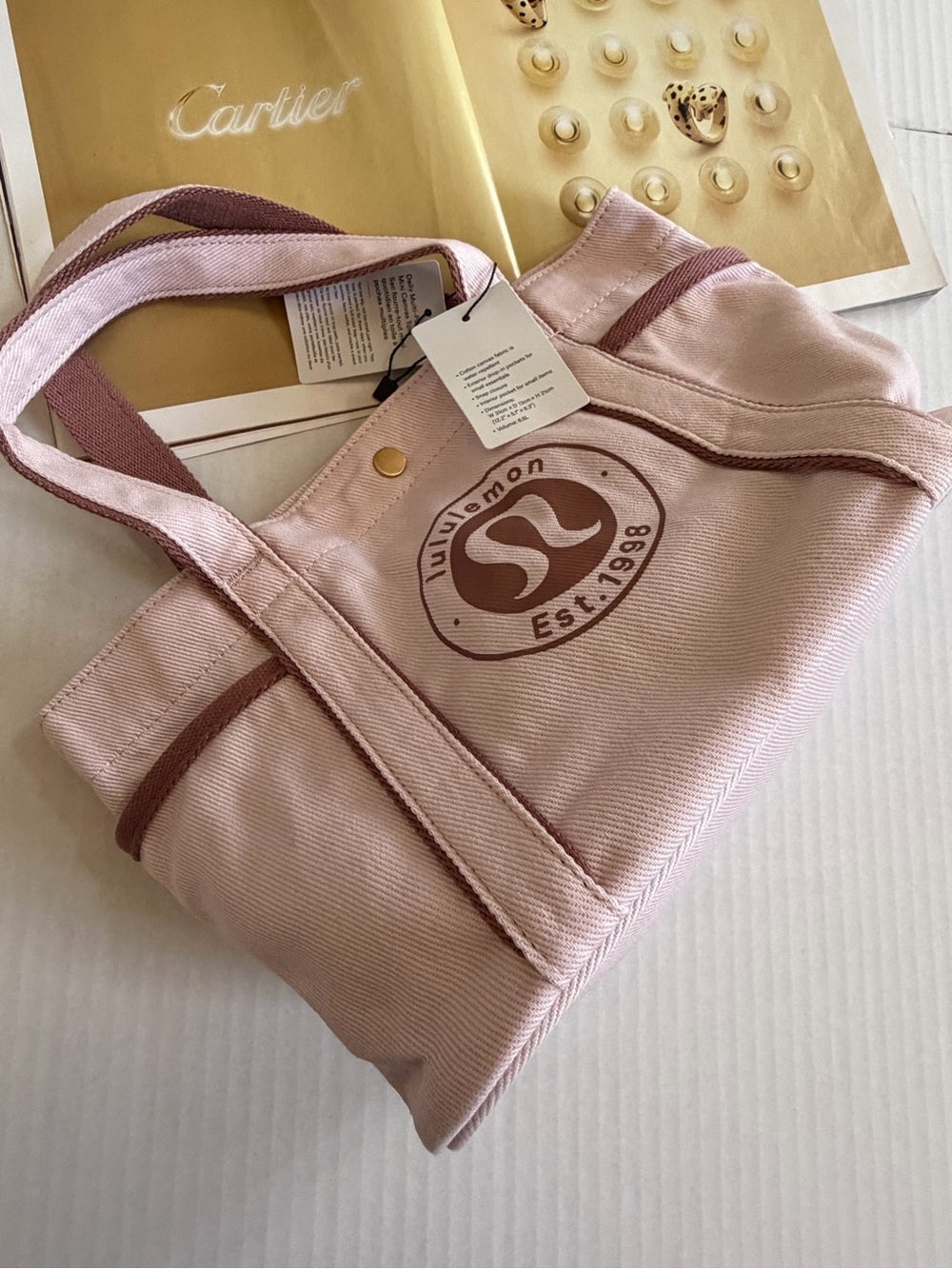 Lululemon Daily Multi-Pocket Mini Canvas Tote Bag 6.5L